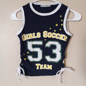 SELF ESTEEM Girls Soccer ⚽ Swag with Stars Tank S